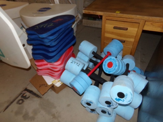 Group of Pool Accessories - Kickboards, Floats, Lap Counters (#2992)
