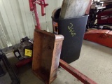 Engine Stand - (2) Oil Burners - Black Tote of Rope and Pans (2665)