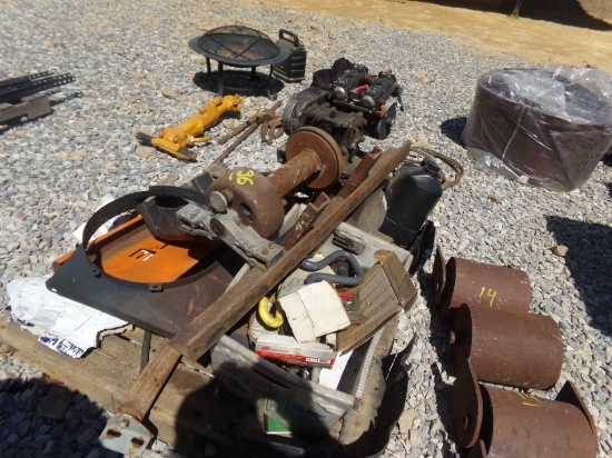 Pallet w/Stripped Down Winch, Yale Side Panel Hyd Hoses
