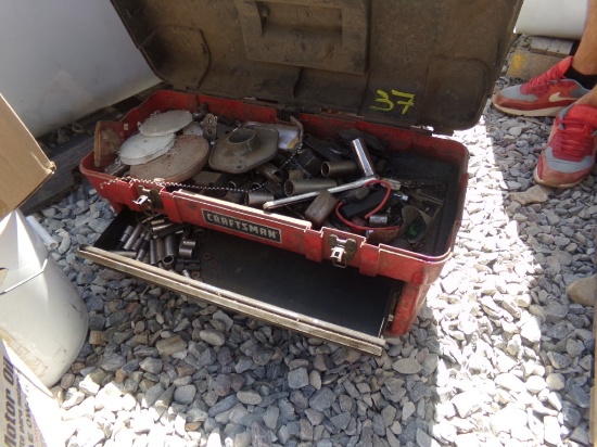 Platic, Craftsman, Toolbox w/Misc Tool Contents