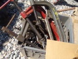 Grey Crate w/Large Qty Of C Clamps And Welding Clamps