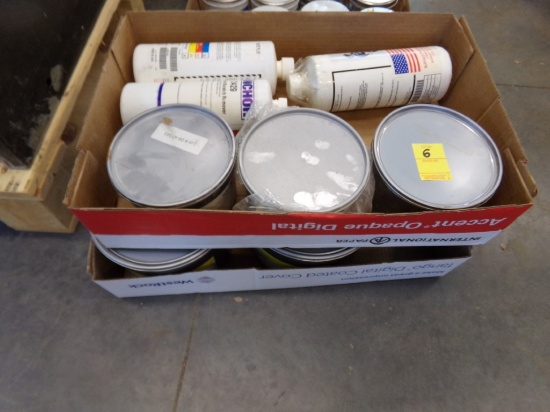 (2) Boxes Of Printers Ink, Partially Used and Plate Cleaners & Preservative