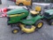 JD X324 Lawn Tractor w/48'' Deck, All Wheel Steer, Hydro, Cracked Hood