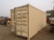 New 20 ft. Storage Container, Steel, Dbl Doors In Rear, Tan