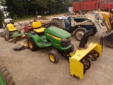 JD X530 Garden Tractor with 54'' Deck - 44'' Snowblower - Chains - Hydro -
