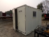 New 11' Storage Container w/Dbl Rear Doors, Side Door and Window, SQ518356