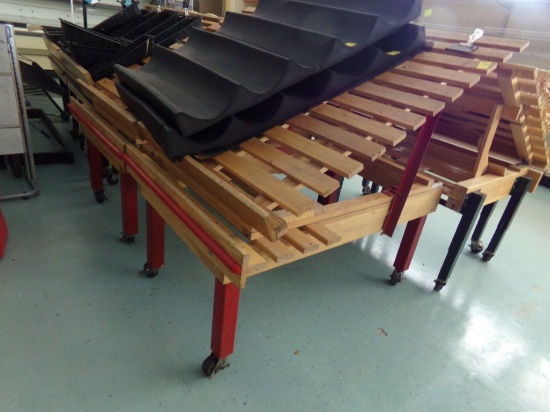 (2) Rolling, 36'' x 48'', Adjustble, Angle, Produce Tables (2 X BID PRICE)