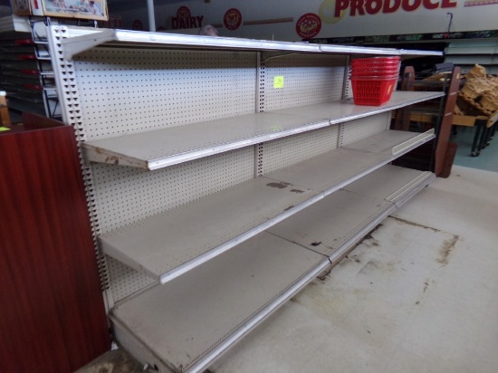 (3) Sections of 4' Wide x 5' Tall, Gondola Shelving (3 x BID PRICE)