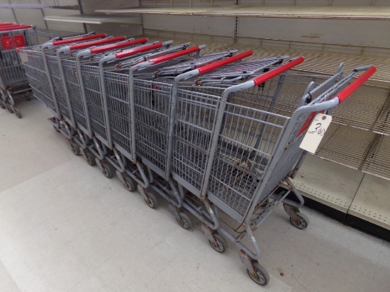 (9) Shopping Carts (9 x BID PRICE)