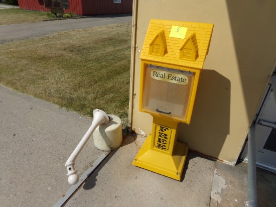 Real Estate Brochure Display And Outdoor Cigarette Butt Disposal