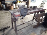 Antique Simplex Work Bench with Hand Crank Grinding Wheel / Sharpening Ston