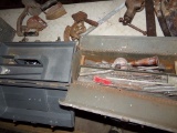 Old Conduit Bender. A Plastic Tool Box. And a Metal Tool Box With Misc Cont