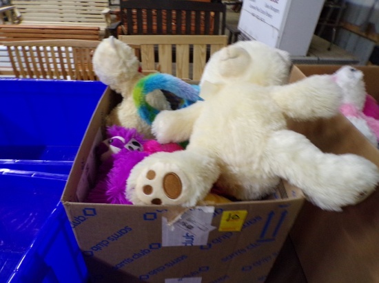 Box of Kid's Stuffed Animals