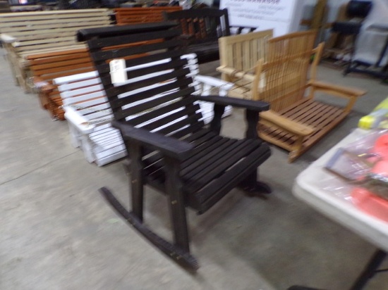 Amish Made Dark Stained Rocking Chair