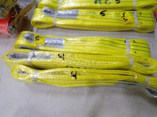 (3) New 3 Meter Lifting Straps-Yellow (3 X Bid Price)