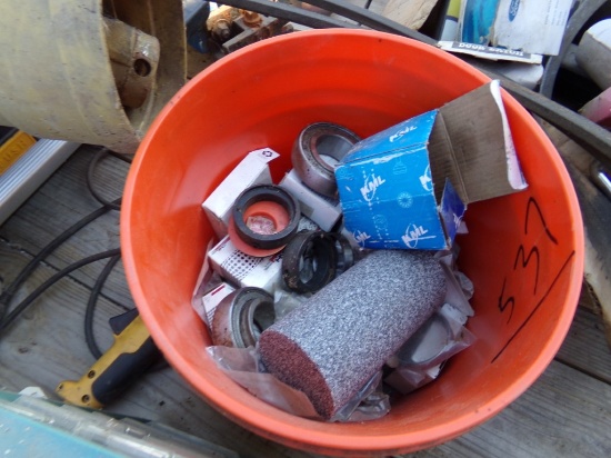 Bucket Full of Bearings and Misc Parts