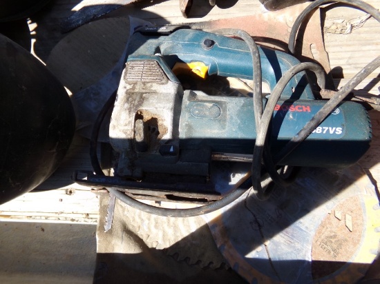Older New in Package Saw Blades, 7 1/4'' and 10'' and a Bosch Corded Jigsaw