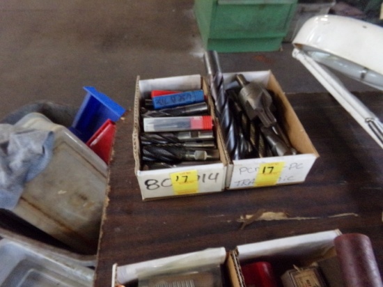 (2) Small Boxes Of End Mills & Cutters & Misc