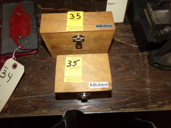(2) Mitutoyo Boxes w/Precision Ground Flats