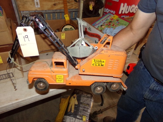 Tonka Mobile Clam Truck, With Clam But Strings Broken, (In Enclosed Trailer