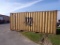 20' Shipping Container, Yellow, Barn Doors on Back (6038)