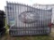 New 20' Bi-Parting Wrought Iron Gate w/Elk/Mountain Cut-Out in Center (5208