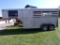 1993 Shoop Gooseneck Stock Trailer with Tandem Axle, Gray, Vin# 1S9HS4020PP
