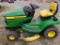 John Deere X300 Riding Mower w/42'' Deck, Kawasaki Engine, Needs New Hood,