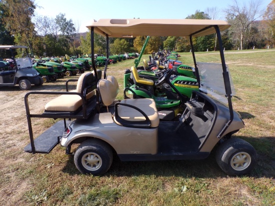 Ez Go Gas Golf Cart TXT, Gold with Canopy, Windshield and Rear Fold Out Rea