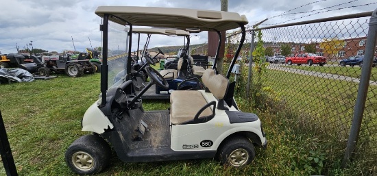 White EZ-Go RXV Gas Golf Cart With Canopy, Cart No 560 (6145)