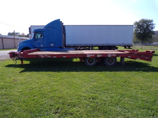 2012 Talbert AC-20 Deck Over Heavy Equipment Trailer, Tandem Axle, Air Brak