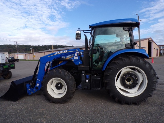 New Unused New Holland 105 Tractor w/Loader, 4WD, Shuttle Shift, Full Cab w