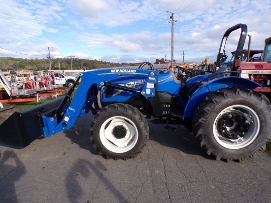 New Holland Workmaster 70 4WD Tractor w/Ldr, w/SSL Bkt Coupler, Dual Rear H
