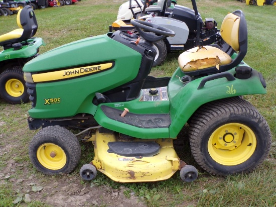 John Deere X500 Multi-Terrain Riding Mower w/48'' Deck, Kawasaki Engine, Mi