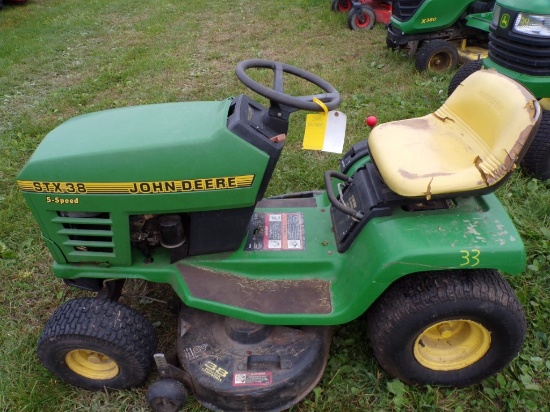 John Deere STX38, 5-Speed, Riding Mower w/38'' Deck, 13 HP Kohler Engine, H