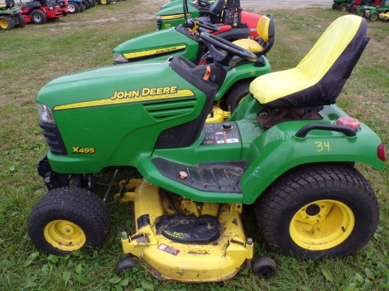 John Deere X495 Riding Mower w/54'' Deck, Yanmar Dsl. Engine, Has Remote Hy