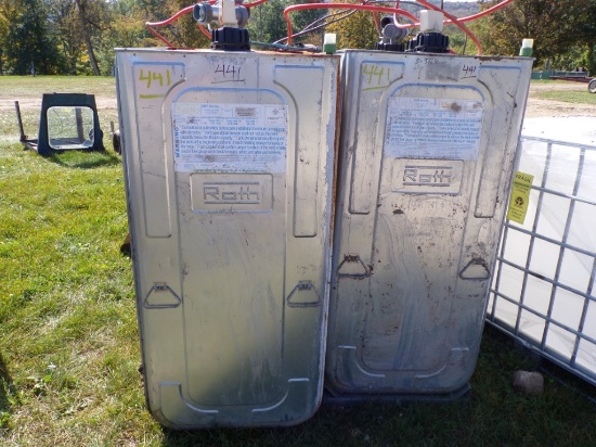 (2) Large Square Fuel Tanks w/Stands (5664)
