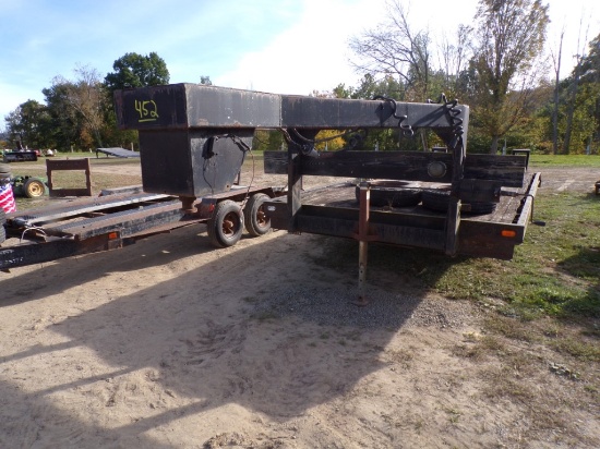 Tandem Axle Trailer, Drop Down Ramp, (3) Spares, 15', NO PAPERWORK (6129)