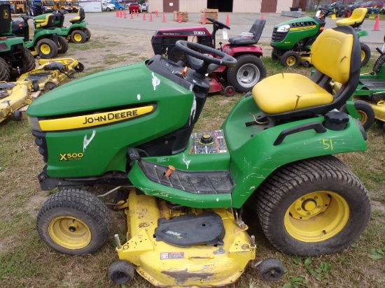 John Deere X500 Multi-Terrain Riding Mower w/54'' Deck, Kawasaki Engine, Ho