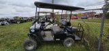Black EZ-Go Express S4 High Output Gas Golf Cart, Lifted, Aluminum Wheels,