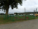 New, Steel, Corral, 11 Panels (10) 12' Gate panels And (1) 4' Walk-Through