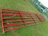 (2) New, 16', 6-Bar Livestock Gates, Red (2 X BID PRICE)  (5074)