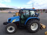 New Holland 5050 4WD Tractor w/Full Cab, w/Alamo Side Flail Mower & NH Rear