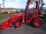 Kubota B3350 4WD Compact Tractor w/Loader and Sims Hard Door Cab, R4 Tires,