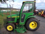 JD 4410 4WD Compact Tractor, w/Aftermarket Cab, Hard Doors, Hydro Trans, w/
