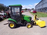 John Deere 1023E Compact Tractor w/54'' Drive Over Auto Connect Mower Deck,