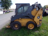 John Deere 318G, Skid steer, NO BUCKET, Hand Controls Quick Attach, Climate