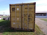 20' Shipping Container, Yellow, Barn Doors on Back(6039)