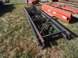 (4) Pallet Racking Uprights, 12' Tear Drop Notch, 4' x 26'' Deep Shelf (602