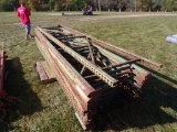(9) Pallet Racking Uprights, 36'' Deep 12' Angled Slots (6027)